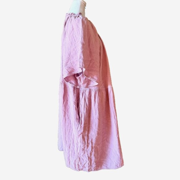 Old Navy Women’s 3X Lavender Crinkle Gauze Split-Neck Mini Swing Dress NWT - Picture 4 of 8